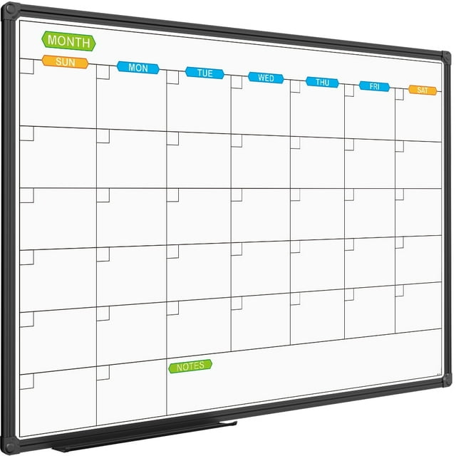 JILoffice Calendar Whiteboard 36" X 24" Monthly Weekly Dry