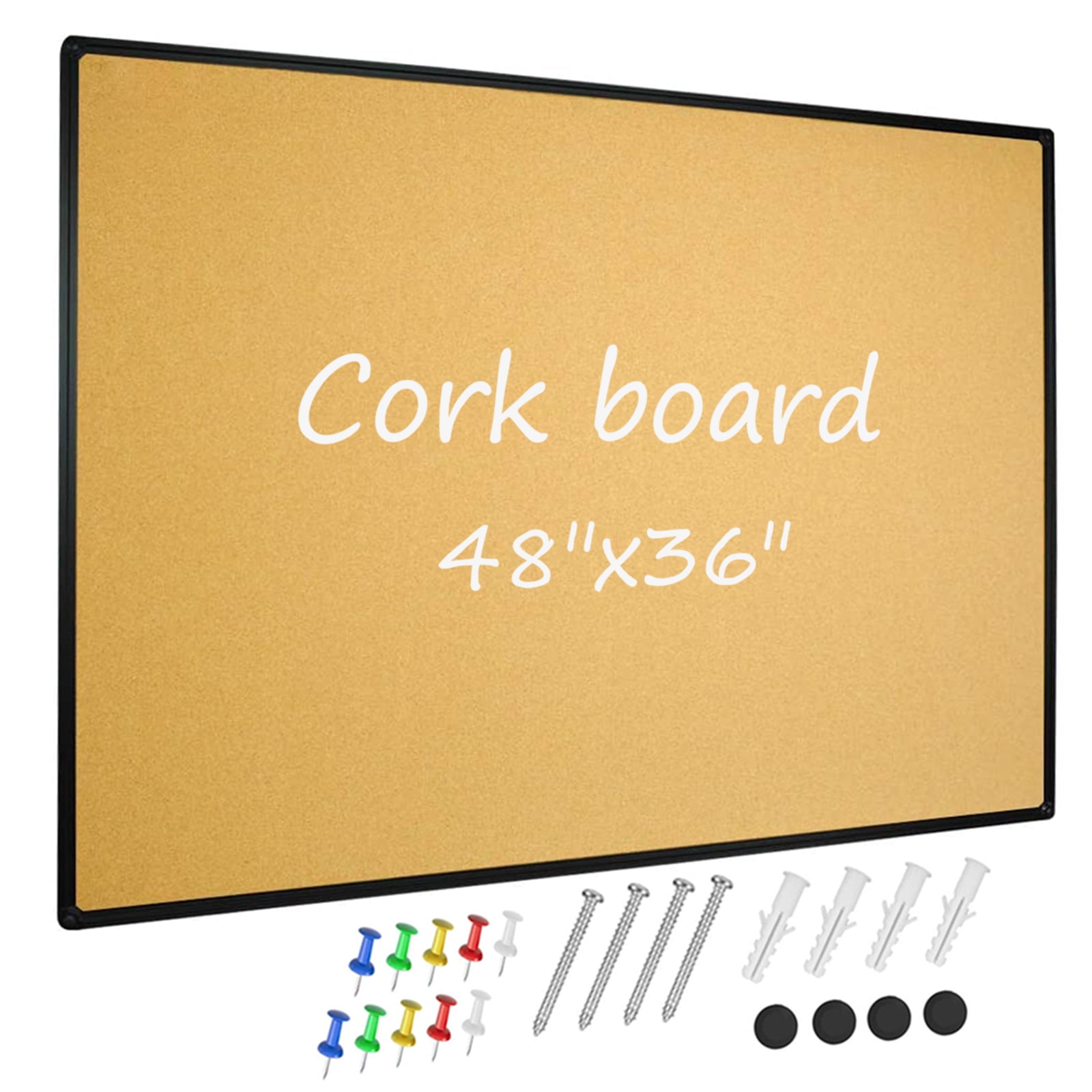 Dynamic by 360 Office Furniture 48 x 36 Wall-Mount Cork Board with  Aluminum Frame