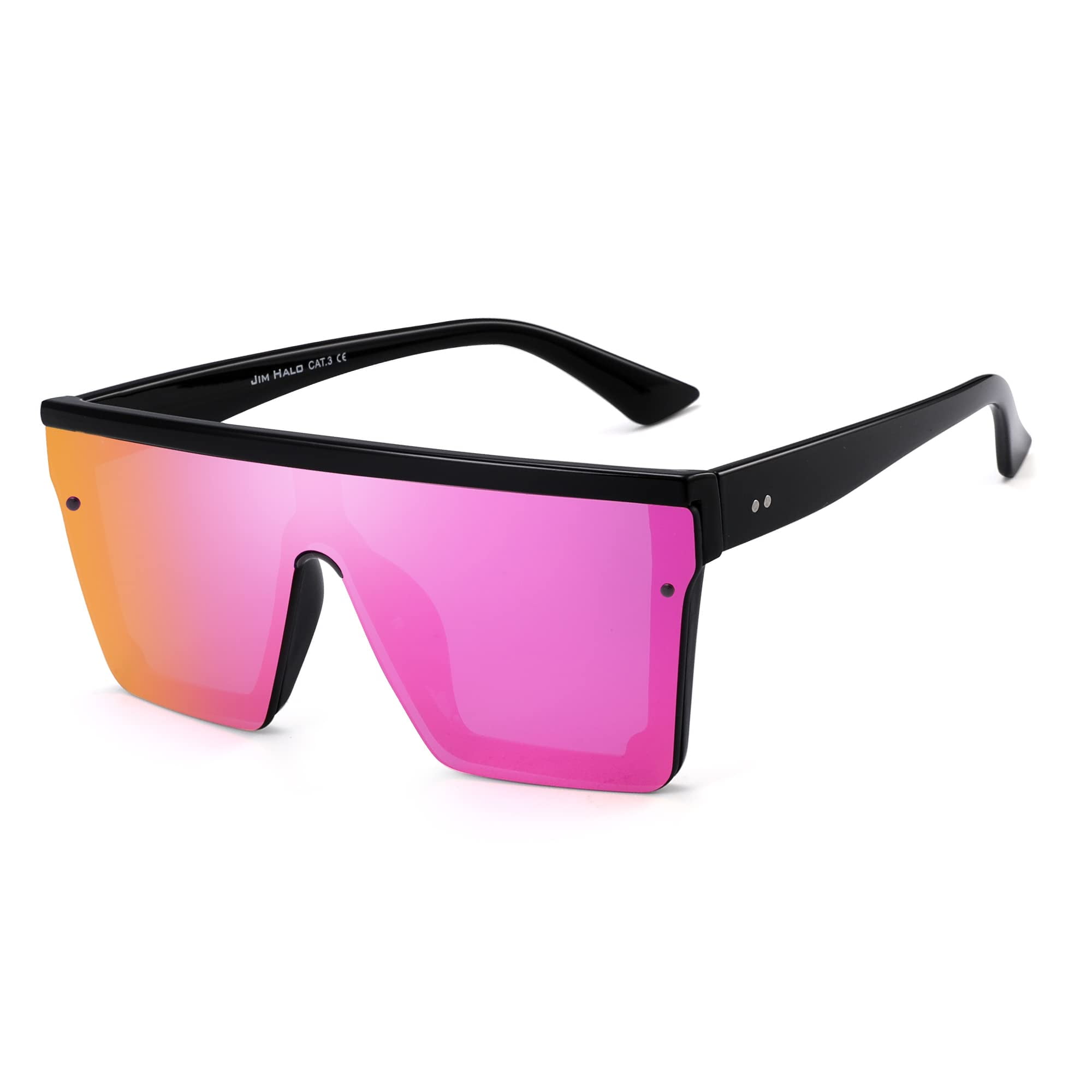 JIM HALO Oversized Square Aviator Sunglasses Men Women, Retro Polarized  Metal Frame Shades UV400 - AliExpress