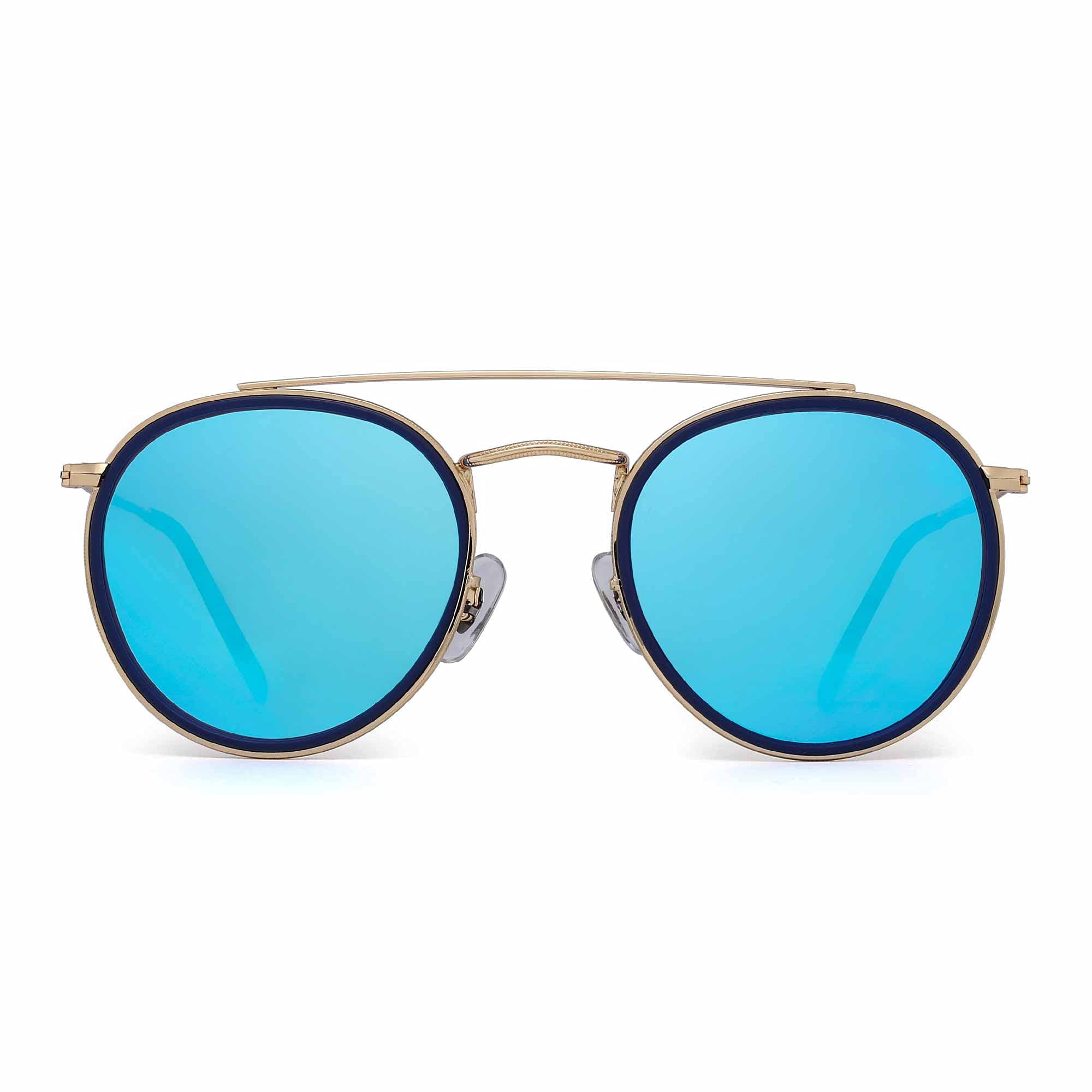 JIM HALO Small Polarized Round Sunglasses for Women Vintage 