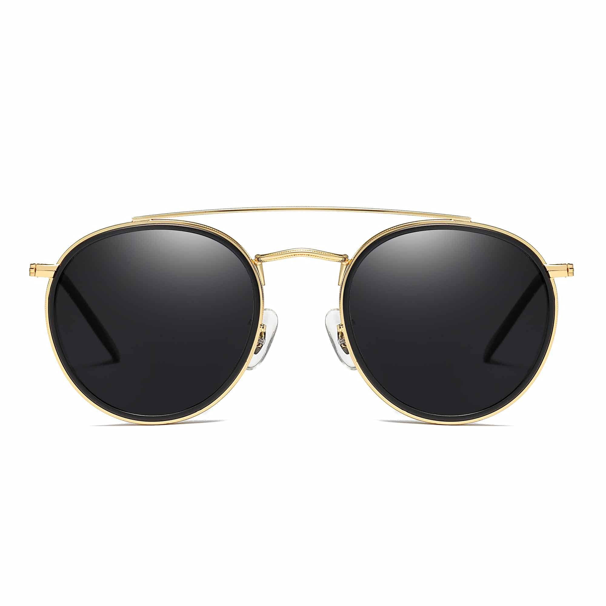 JIM HALO Small Polarized Round Sunglasses for Women Vintage 