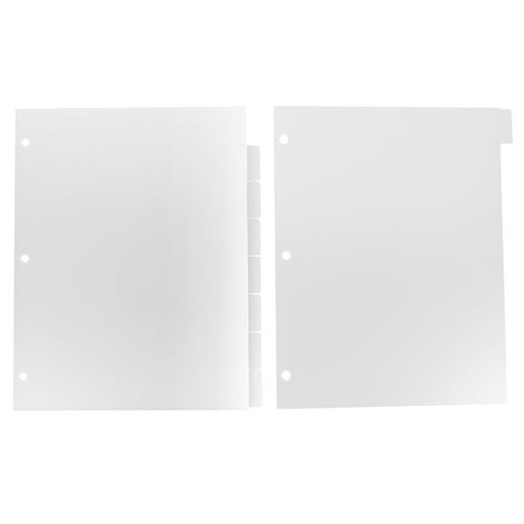 NICERIO Smooth Surface Transparent Binder Dividers with Tabs for Presentation and Report