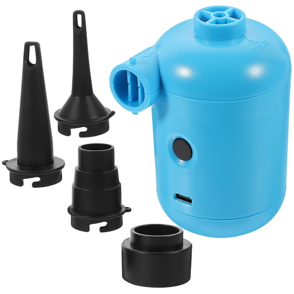 NICERIO 1Set Electric Air Pump Inflator for Indoor Outdoor Use Blue Lightweight Durable Design