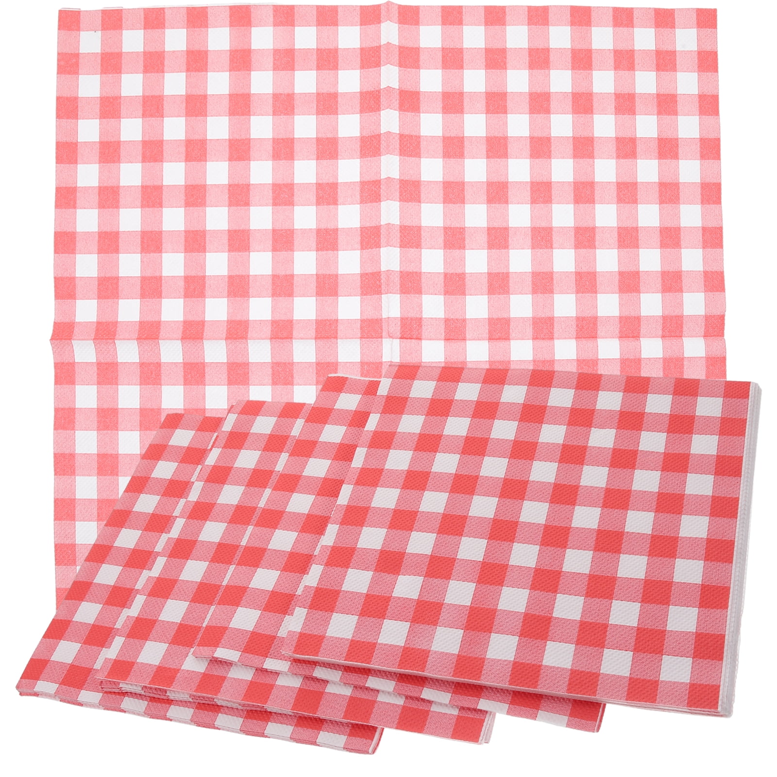 JIMING 100pcs Greaseproof Food Wrapping Paper Basket Liner Checkered