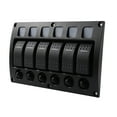 JIMING 12V/24V IP66 Waterproof 6 Gang LED Indicator Curved Panel with