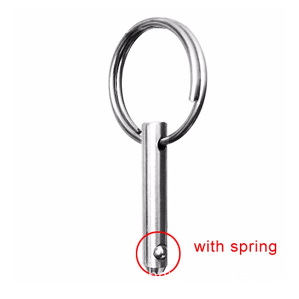 Marine Grade Stainless Pins 2 Pack Safety Coupler Pins - 1/4" X 1.97" (6.3mm X 50mm) Marine Grade 316 Stainless Steel, Heavy Duty Locking Pins Gym Pin