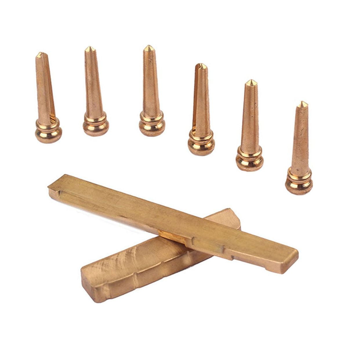 JIMING Brass Bridge With Nut Saddle for Acoustic Guitar Parts