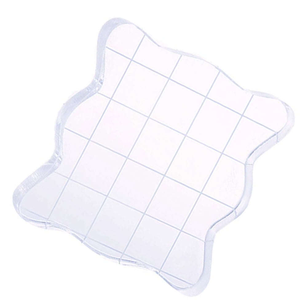 JIMING Clear Stamp Blocks With Grid And Grip Acrylic Stamping Blocks