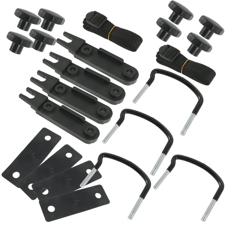 NICERIO 1Set Roof Box U Bolt Clamps Mounting Fitting Kit for Flat