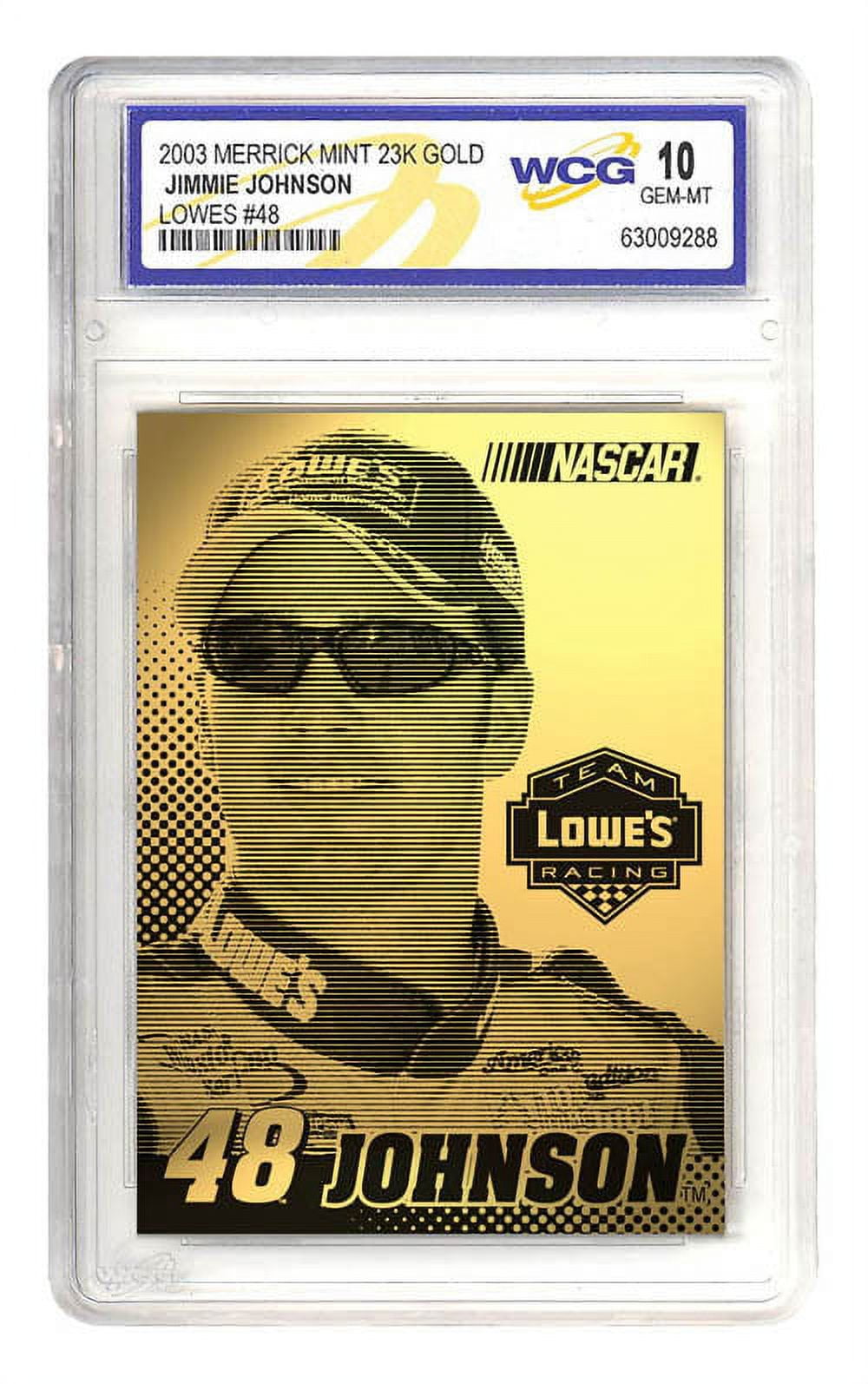 JIMMIE JOHNSON 2003 Laser Line Gold Card LOWES 48 Graded GEM MINT 10