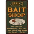 thumbnail image 1 of JIMMIE'S Green Bait Shop Man Cave Wall Decor Gift 12x18 Metal 112180027263, 1 of 1