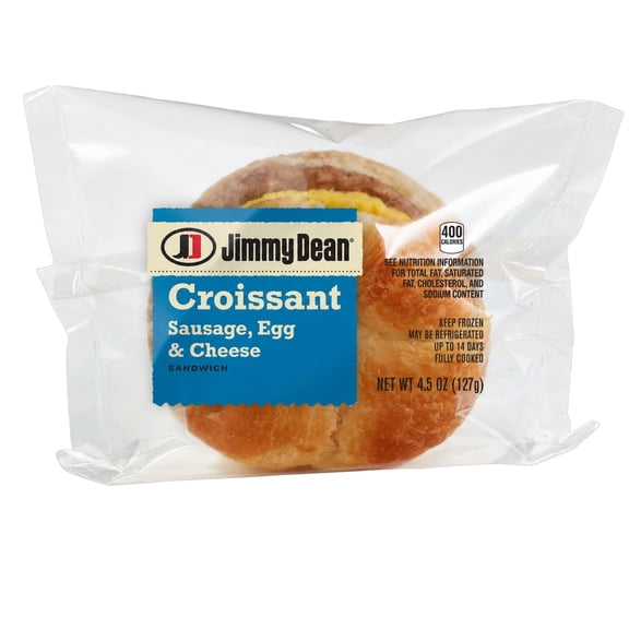Jimmy Dean Fresh Sausage Egg & Cheese Croissant Breakfast Sandwich, 4.5 oz, 1 Count