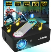 JIMTAB 2023 M22 Projector 5G Wifi 1080P Native Projector,4K Support 520 ANSI 13500L Short Throw 5G Projector Compatible with Tvbox,Laptop,iPhone and Android