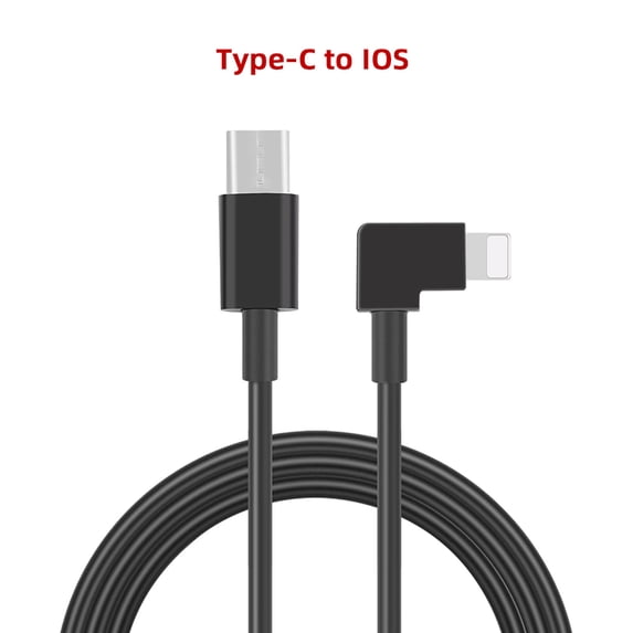 JIMTAB 2Pcs For Dji Fpv Flight Glasses Phone Tablet Data Cable Micro-Usb Type C Line (3 Pack)
