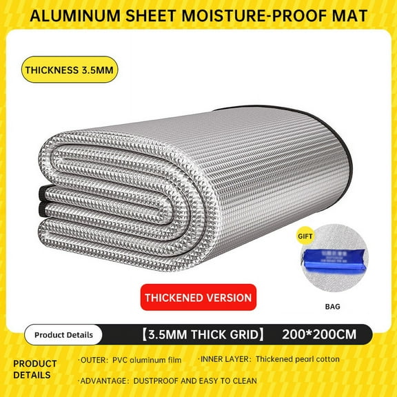 JIMTAB Outdoor Picnic Moisture-proof Pad Double-sided Thick Aluminum Film Waterproof Beach Mat Portable Tent Floor Mat Camping Mat