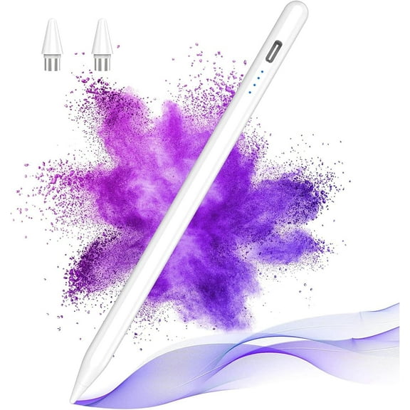 JIMTAB Stylus Pen for iPad, Universal Fine Point iPad Stylus Pencil with Magnetic Adsorption Compatible with iPhone/iPad/Samsung/Android/Tablet & Other Touch Screens (1 Light Power)