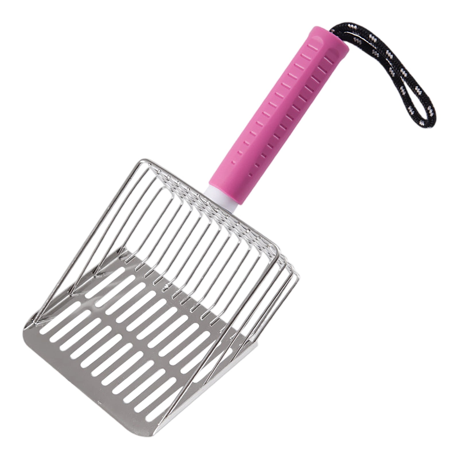 Paletta Per Lettiera Gatto In Acciaio Inox, Con Rivestimento Antiaderente, Setaccio Largo E Manico Ergonomico, Misura 27,5x13x4 Cm