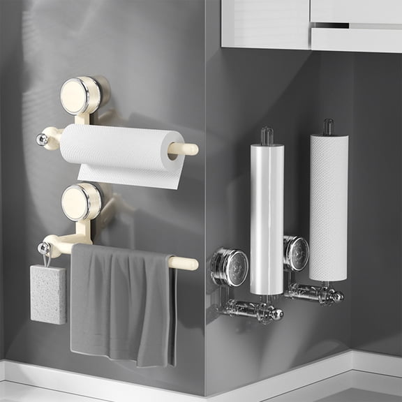 JIMUMU Paper Towel Holders,Paper Towels Rolls - for Kitchen,Paper Bulk- Self-Adhesive Under Cabinet,7.08In