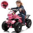 thumbnail image 1 of JIMUPARK 12V Dinosaur Ride on ATV, Four Wheeler Electric Car for Kids, LED Lights, Bluetooth and Microphone Interface, Power Display, Safe Driving, Outdoor Toys for Boys and Girls Ages 1-6, Pink, 1 of 9