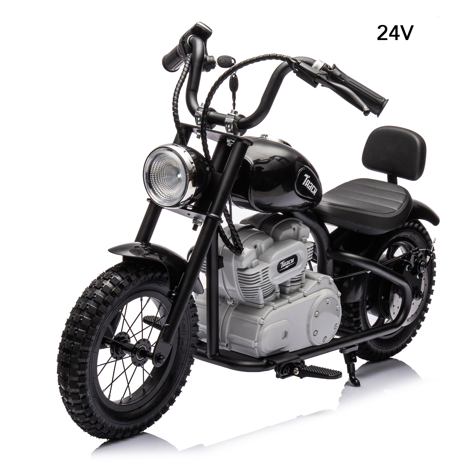 JIMUPARK 24V Electric Dirt Bike, Boys & Girls Ride on Electric Motocross Off-Road Bike w/Twist Grip Throttle, 250W Chain-Driven Motor, Speed up to 10MPH, Motorcycle for Kids 8-12, Black