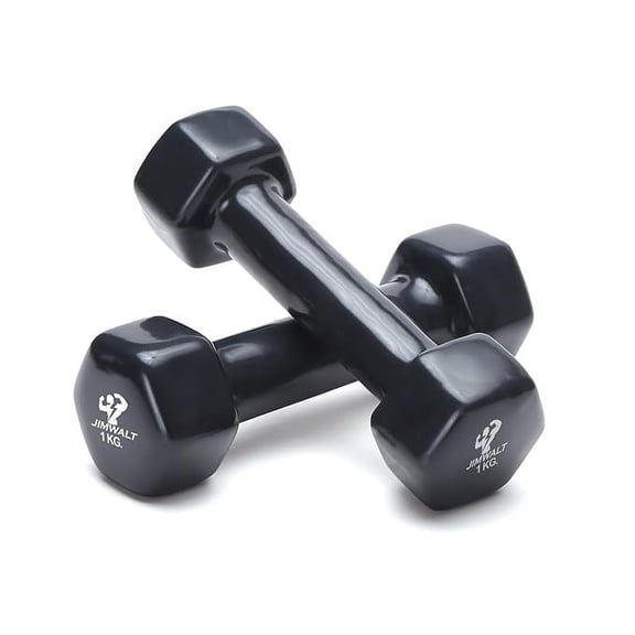 JIMWALT Now in India Exclusive Range of Vinyl Dumbbells 0.5KG to 10KG (1+1=2)