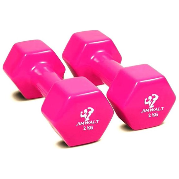 JIMWALT Now in India Exclusive Range of Vinyl Dumbbells 0.5KG to 10KG (2+2=4)