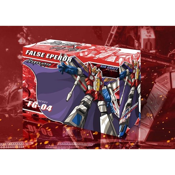 JINBAO FG04 Transformation FG-04 Starscream  False Eperor Air Craft With Stand And Cape Crown Small Scale G1 Action Figure Toys