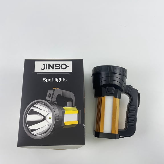 JINBO Spot lights,Super Bright Torch Searchlight Handheld Portable LED Spotlight USB Rechargeable Multi-Function Flashlight Outdoor Long Shots Lamp