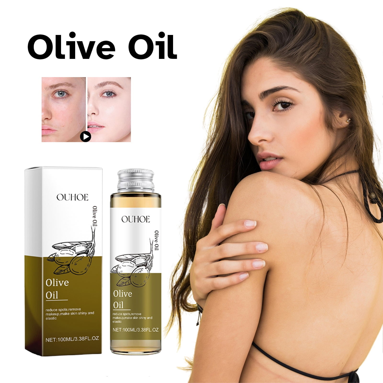 JINCBY Beauty,Olive Oil For Skin Massage Softening And Moisturizing Hair It Is A Multi Effect Massage And Care Oil That Is Radiant 100ml,Deals of the Week