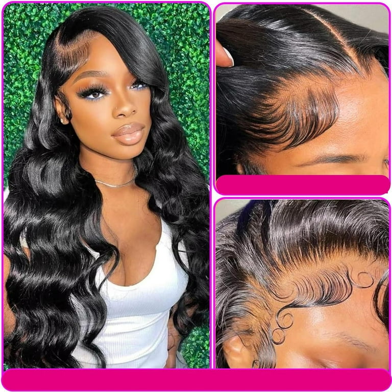 JINCBY Black Long Wavy Wig for Women,Highlight Middle Part  display picture 1