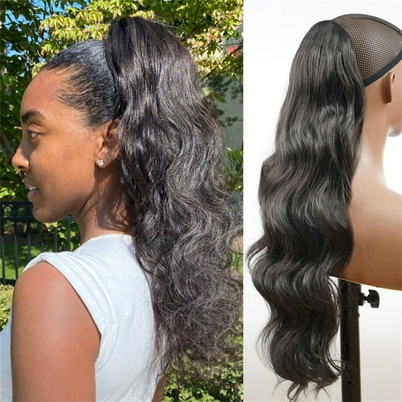 JINCBY Clearance,24in Ponytail Extension Claw Long Curly Wavy Tail Natural Soft Clip In Hair Extension Synthetic Hairpiece For Women,Gift for Women