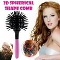thumbnail image 1 of JINCBY Clearance,3D Bomb Curl Hairbrush Styling Salon Round Hair Curling Curler Comb Hair Tool Gift for Women, 1 of 7