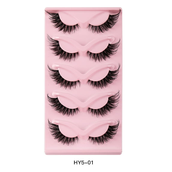 JINCBY Clearance,5 Pairs Eye Natural Look False Eyelashes Gift for Women