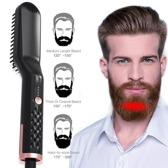 JINCBY Clearance,Beard Straightener for Men 3-in-1 Heated Beard and Hair Straightening Comb Gift for Women