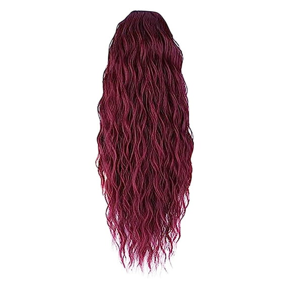 JINCBY Clearance,Drawstring Ponytail Water Ripple Wig Ponytail Elastic Mesh Wig Braid Natural And Realistic, Beautiful Water Wave Pattern Ponytail Wig Gift for Women