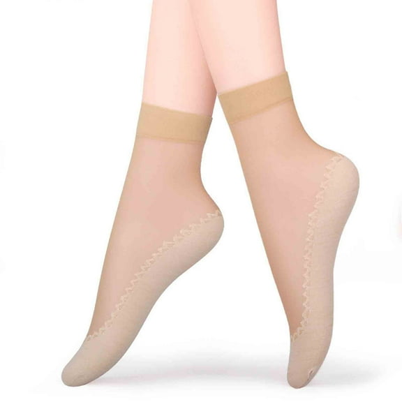JINCBY Clearance,Magnetic Fiber Ice Silk Socks, Body Shaping Stretch Socks,Socks For Varicose Veins, Non-Slip Design Gift for Women