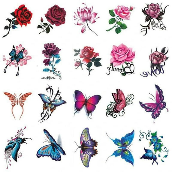 JINCBY Clearance, Rose Stickers Color Printing Stickers Gift for Women