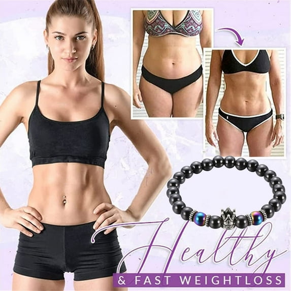 JINCBY Clearance,Women's Personality Fashion Oval Magnetic Black Gallstone Beaded Magnet Bracelet Gift for Women