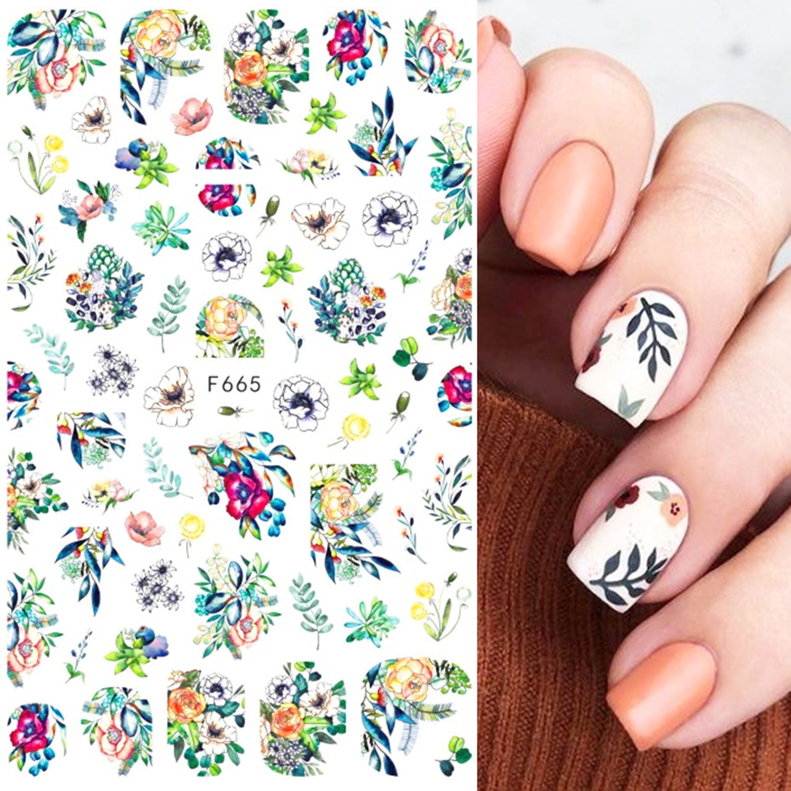 JINCBY Clearance,Flower Nail Stickers For Nail Art 3D Flower Nail
