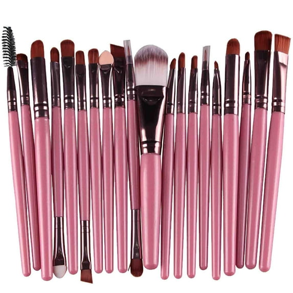 JINCBY Make up Brushes,20pcs Premium Cosmetic Makeup Brush Set for Foundation Blending Blush Concealer Eye Shadow, Cruelty-Free Synthetic Fiber Bristles
