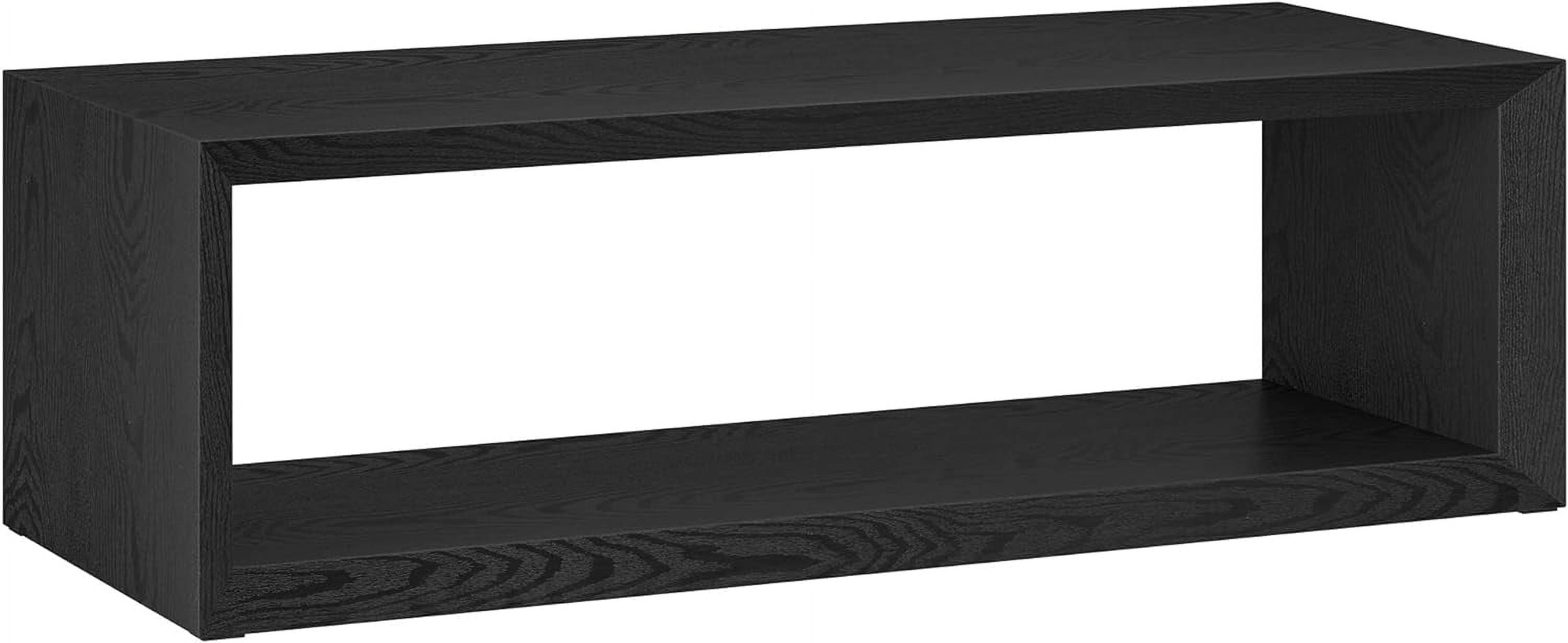 Henn&Hart 47" Wide Rectangular Coffee Table in Beech White