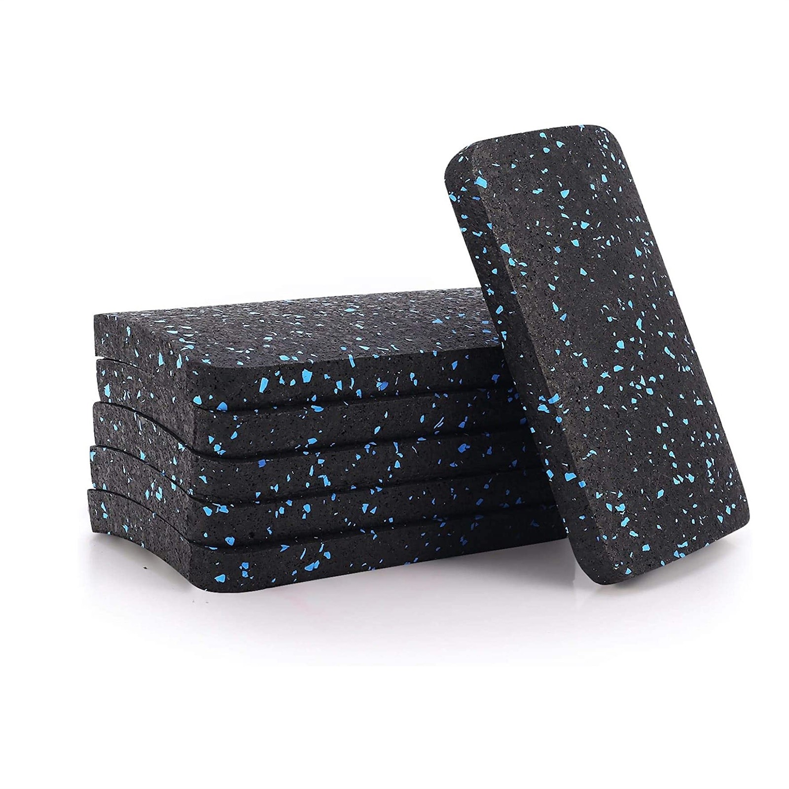 JINCHANG 6PCS Treadmill Mat HighDensity Rubber Carpet Weight Benches