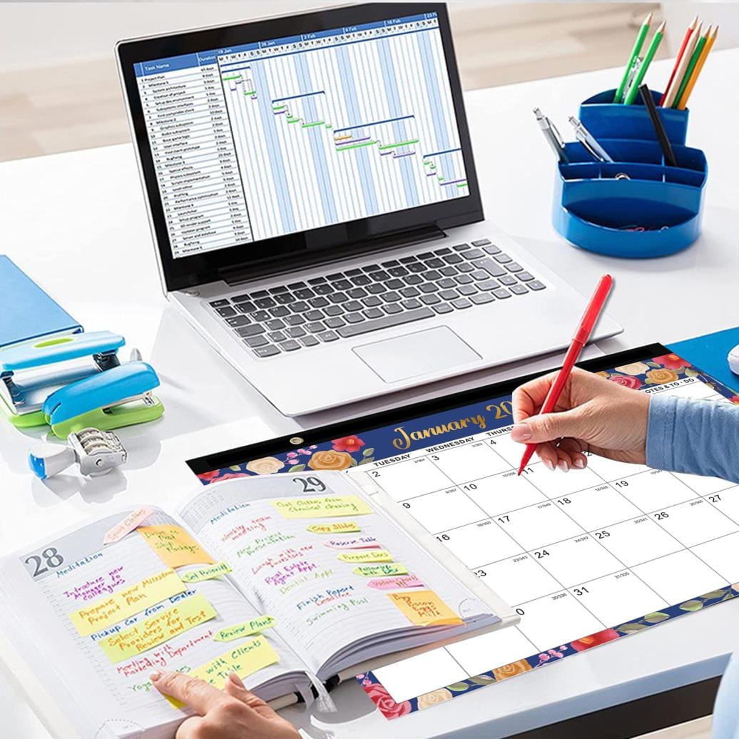 JINGDAN 20242025 Large Desk Calendar 22" x 17" Inch from January 2025
