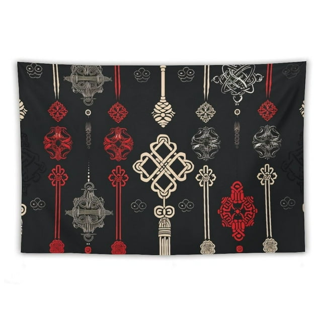 JINGDS Chinese Knot Charm 83 Tapestry, Funny Tapestry Wall Hanging