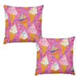 ZZMCR Ice Cream201 2PCS Pillow Covers, Plush Pillow Case, Throw Pillow