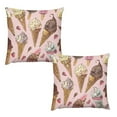 ZZMCR Ice Cream Delight03 2PCS Pillow Covers, Plush Pillow Case, Throw