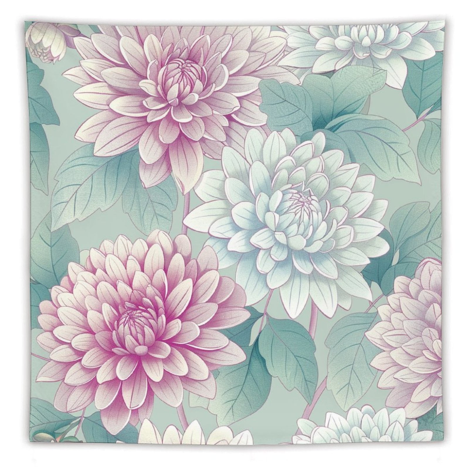 JINGDS Japanese Dahlia 367 Tapestry, Funny Tapestry Wall Hanging, Large