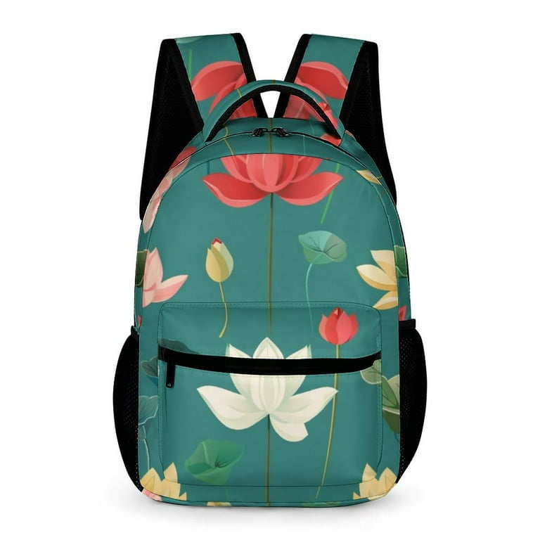 JINGDS Lotus Patterns Design 351 Toddler School Backpack Small Kids Backpack for Boys Girls Simple Modern Preschool Book Bags for Kindergarten Walmart