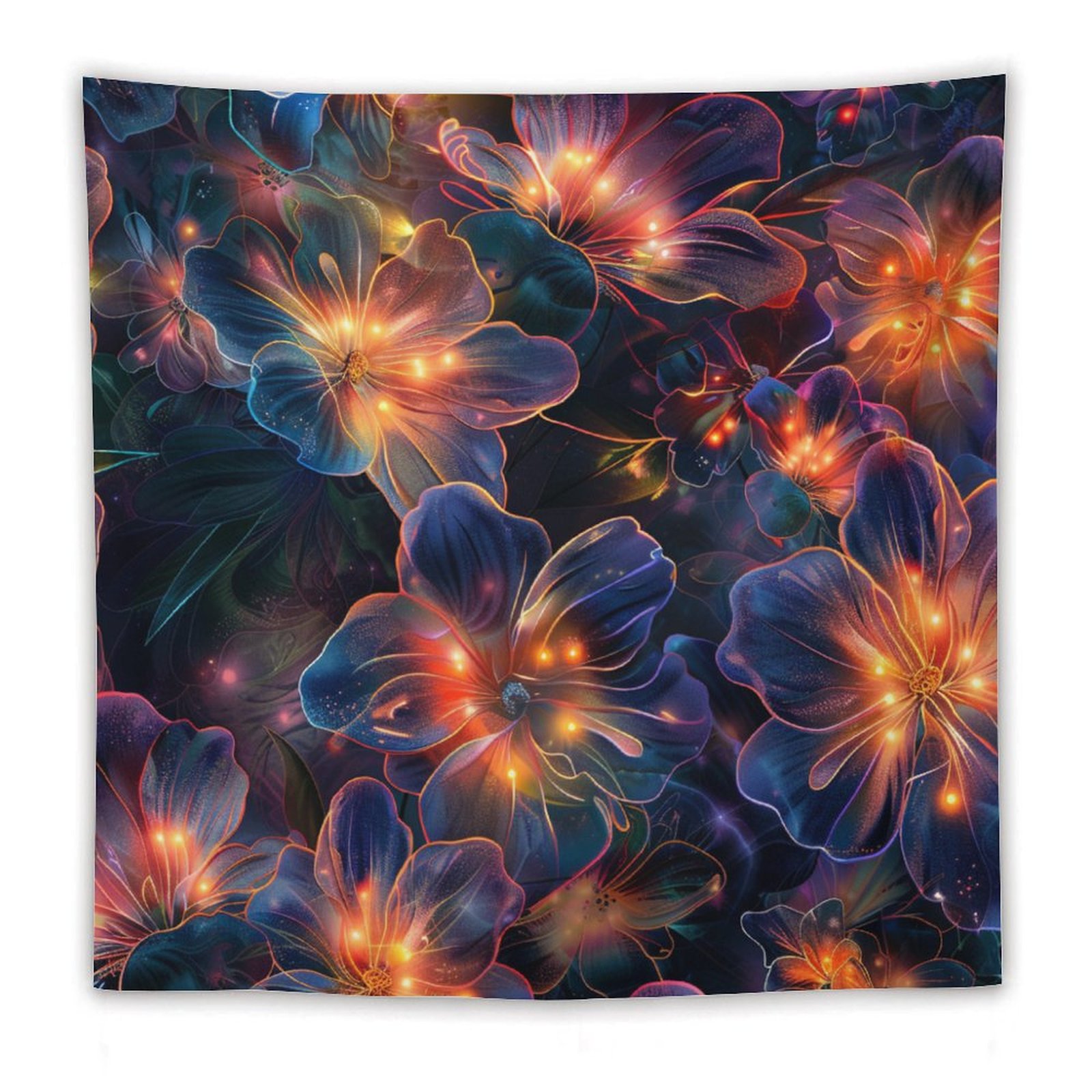 JINGDS Luminous Flowers 468 Tapestry, Funny Tapestry Wall Hanging