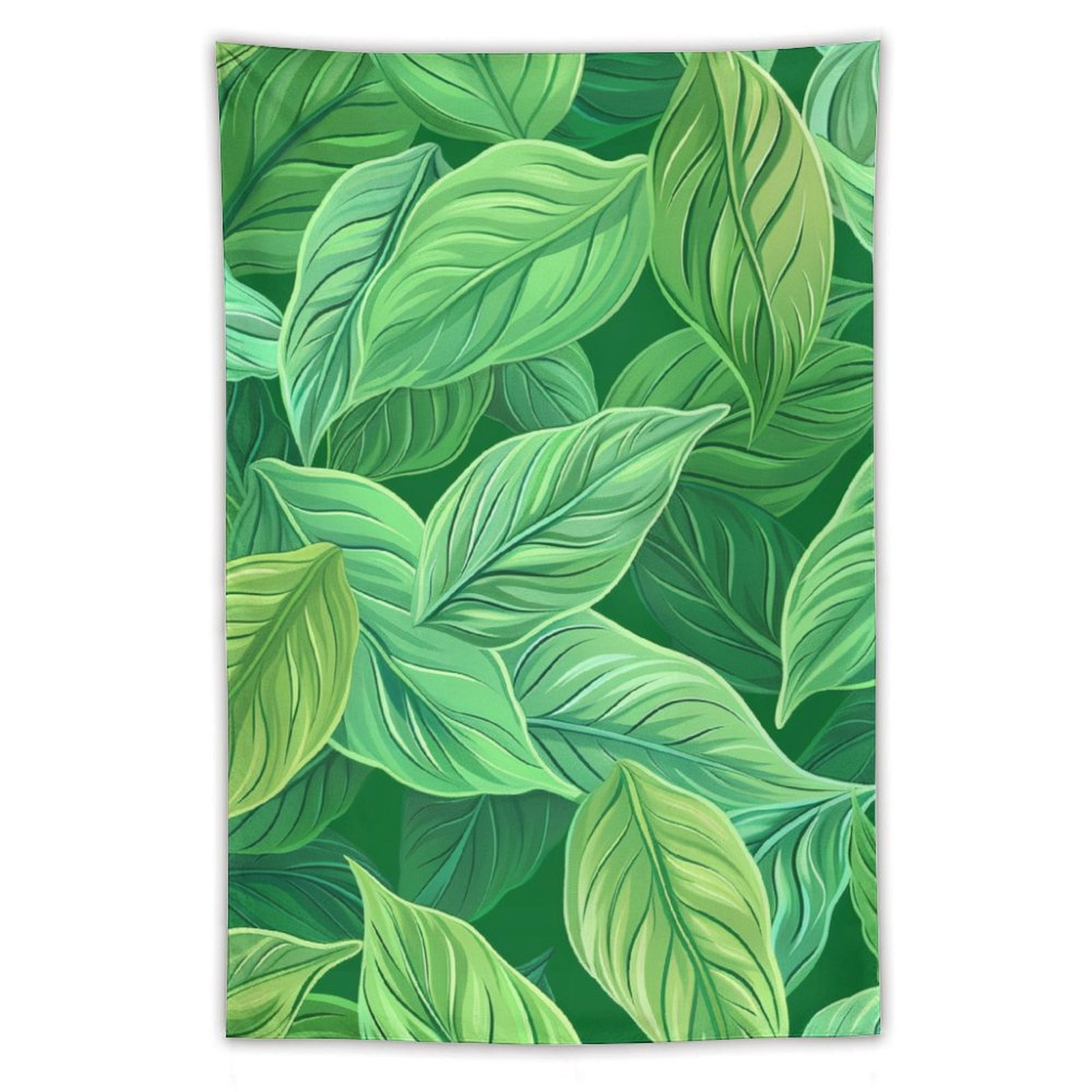 JINGDS Mint Green Leaves6113 Tapestry, Funny Tapestry Wall Hanging